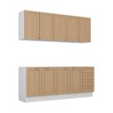 Ver imagem 7 de Cozinha Modulada 4 Peças sem Tampo 2 Aéreos 2 Balcões Arizona CabeCasa MadeiraOriginals Marrom/Figueira