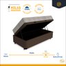 Cama Box Baú Solteiro King + Colchão de Molas Ensacadas Ortobom Airtech 96cm Suporta até 150 Kg - 3
