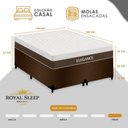 Ver mais imagens de Cama Box com Colchão Casal Elegance Molas Ensacadas Suede Marrom Royal 138cm