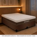 Ver imagem 2 de Cama Box com Colchão Casal Elegance Molas Ensacadas Suede Marrom Royal 138cm