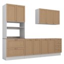 Ver imagem 7 de Cozinha Planejada 4 Peças sem Tampo 1 Torre 1 Aéreo 2 Balcões Arizona CabeCasa MadeiraOriginals Marrom/Figueira