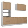 Cozinha Modulada 4 Peças sem Tampo 1 Torre 1 Aéreo 2 Balcões Arizona CabeCasa MadeiraOriginals - 7