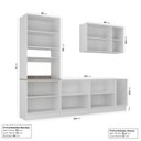 Ver imagem 2 de Cozinha Modulada 4 Peças sem Tampo 1 Torre 1 Aéreo 2 Balcões Arizona CabeCasa MadeiraOriginals