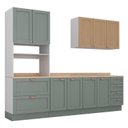 Ver mais imagens de Cozinha Modulada 4 Peças com Tampo 1 Torre 1 Aéreo 2 Balcões Arizona CabeCasa MadeiraOriginals