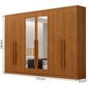 Ver imagem 2 de Guarda Roupa Casal Jalisco 6 Portas 8 Gavetas com Espelho Cinamomo - Novo Horizonte