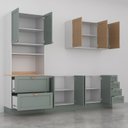 Ver mais imagens de Cozinha Modulada 4 Peças sem Tampo 1 Torre 1 Aéreo 2 Balcões Arizona CabeCasa MadeiraOriginals