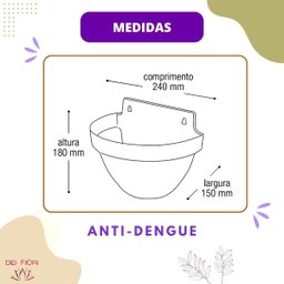Kit 4 Vasos Parede Meia Lua Herbario Flores Anti-dengue Plantas Suculentas 3l Ervas Aromaticas Preto - 4