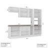 Cozinha Modulada 5 Peças com Tampo 1 Torre 2 Aéreos 2 Balcões Arizona CabeCasa MadeiraOriginals - 2