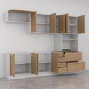 Ver mais imagens de Cozinha Modulada 5 Peças sem Tampo 1 Torre 2 Aéreos 2 Balcões Arizona CabeCasa MadeiraOriginals