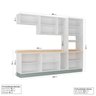 Cozinha Modulada 5 Peças com Tampo 1 Torre 2 Aéreos 2 Balcões Arizona CabeCasa MadeiraOriginals - 2