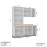 Cozinha Modulada 4 Peças com Tampo 2 Aéreos 2 Balcões Arizona CabeCasa MadeiraOriginals - 2