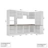 Cozinha Modulada 9 Peças com Tampo 1 Torre 4 Aéreos 4 Balcões Arizona CabeCasa MadeiraOriginals - 3