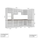 Ver imagem 3 de Cozinha Modulada 9 Peças com Tampo 1 Torre 4 Aéreos 4 Balcões Arizona CabeCasa MadeiraOriginals Marrom/Figueira
