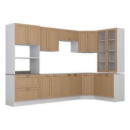 Cozinha Modulada 9 Peças sem Tampo 1 Torre 4 Aéreos 4 Balcões Arizona CabeCasa MadeiraMadeira - 6