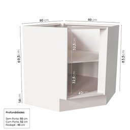 Cozinha Modulada 9 Peças sem Tampo 1 Torre 4 Aéreos 4 Balcões Arizona CabeCasa MadeiraMadeira - 14