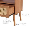 Ver imagem 5 de Mesa de Cabeceira 1 Gaveta em Palha 100% MDF Dalla Costa Cor:Freijó