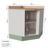 Cozinha Modulada 9 Peças com Tampo 1 Torre 4 Aéreos 4 Balcões Arizona CabeCasa MadeiraOriginals - 16
