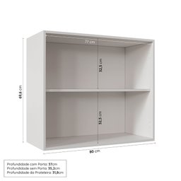 Cozinha Modulada 9 Peças sem Tampo 1 Torre 4 Aéreos 4 Balcões Arizona CabeCasa MadeiraMadeira - 9