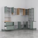 Ver imagem 7 de Cozinha Modulada 9 Peças sem Tampo 1 Torre 4 Aéreos 4 Balcões Arizona CabeCasa MadeiraOriginals