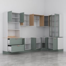 Cozinha Modulada 9 Peças sem Tampo 1 Torre 4 Aéreos 4 Balcões Arizona CabeCasa MadeiraMadeira - 7