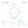 Assento Sanitário Poliéster Fast Branco para vaso Deca 1.6gpf 6lpf - 4