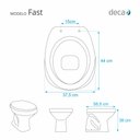 Ver imagem 4 de Assento Sanitário Poliéster Fast Branco para vaso Deca 1.6gpf 6lpf
