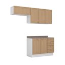 Ver imagem 7 de Cozinha Modulada 3 Peças com Tampo 2 Aéreos 1 Balcão Arizona CabeCasa MadeiraOriginals Marrom/Figueira