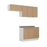 Cozinha Modulada 3 Peças com Tampo 2 Aéreos 1 Balcão Arizona CabeCasa MadeiraOriginals - 7