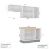 Cozinha Modulada 3 Peças com Tampo 2 Aéreos 1 Balcão Arizona CabeCasa MadeiraOriginals - 2
