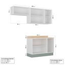 Ver imagem 2 de Cozinha Modulada 3 Peças com Tampo 2 Aéreos 1 Balcão Arizona CabeCasa MadeiraOriginals