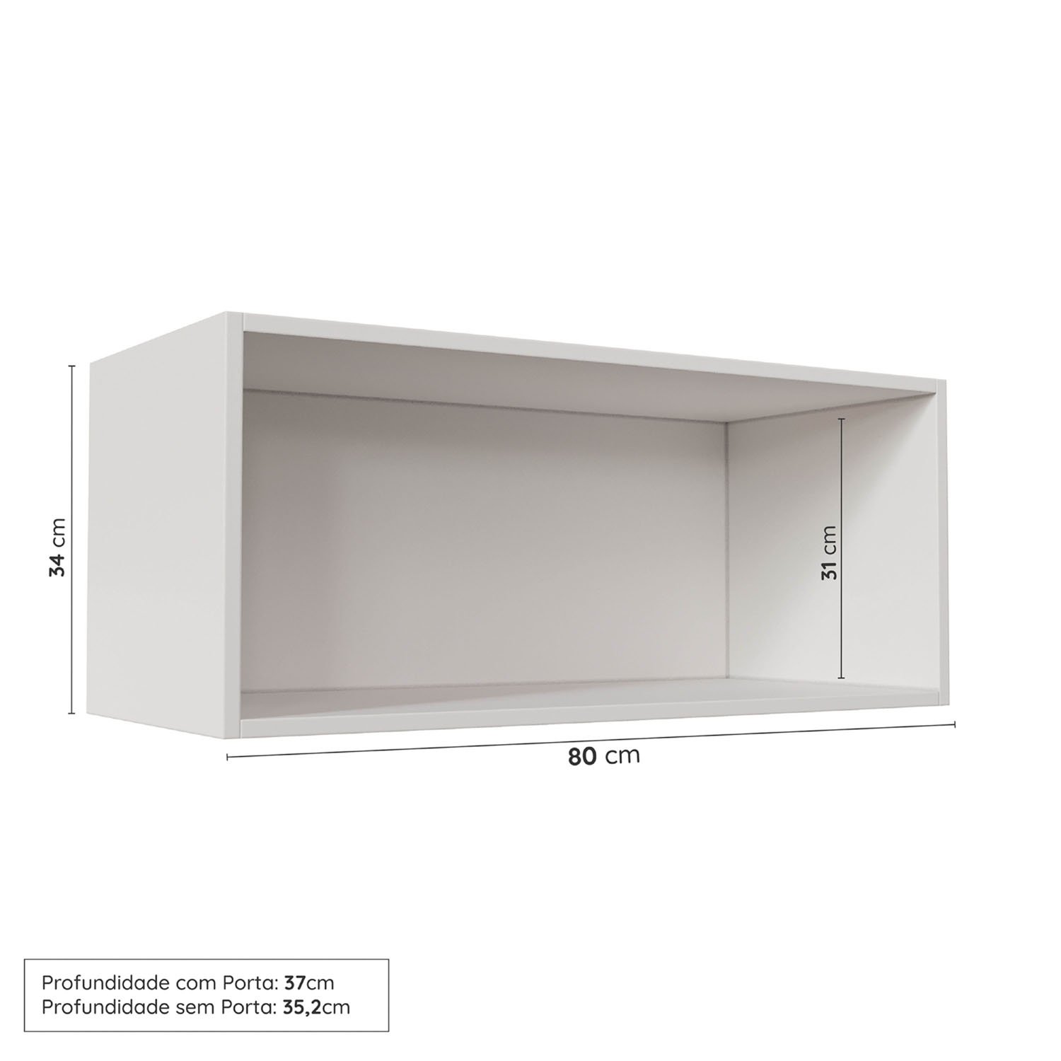 Cozinha Modulada 3 Peças sem Tampo 2 Aéreos 1 Balcão Arizona CabeCasa MadeiraMadeira - 8