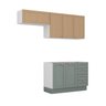 Cozinha Modulada 3 Peças sem Tampo 2 Aéreos 1 Balcão Arizona CabeCasa MadeiraOriginals - 6