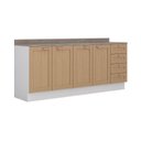 Ver mais imagens de Cozinha Modulada 2 Peças com Tampo 2 Balcões Arizona CabeCasa MadeiraOriginals Marrom/Figueira