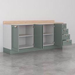 Cozinha Modulada 2 Peças com Tampo 2 Balcões Arizona CabeCasa MadeiraMadeira - 9