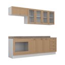 Ver mais imagens de Cozinha Planejada 6 Peças com Tampo 3 Aéreos 3 Balcões Arizona CabeCasa MadeiraOriginals Marrom/Figueira