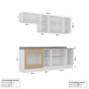 Ver imagem 2 de Cozinha Planejada 6 Peças com Tampo 3 Aéreos 3 Balcões Arizona CabeCasa MadeiraOriginals Marrom/Figueira