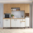 Ver imagem 1 de Cozinha Torino 5 - 223x222x51,5 Marrom/Mel/Off White