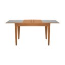 Ver imagem 5 de Mesa de Jantar 1,20m Extensível 1,80m Gênova em Madeira Maciça Mel Tampo em Vidro Off White