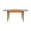 Ver imagem 5 de Mesa de Jantar 1,20m Extensível 1,80m Gênova em Madeira Maciça Mel Tampo em Vidro Off White