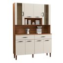 Ver imagem 1 de Armário de Cozinha com 2 Gavetas Pisa Nogueira Off White