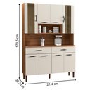 Ver imagem 4 de Armário de Cozinha com 2 Gavetas Pisa Nogueira Off White