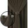 cortina blackout em tecido Livia 5,00 x 2,70 c/voal marrom - 3