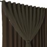 cortina blackout em tecido Livia 5,00 x 2,70 c/voal marrom - 5