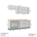 Ver imagem 2 de Cozinha Modulada 6 Peças com Tampo 3 Aéreos 3 Balcões Arizona CabeCasa MadeiraOriginals