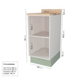 Cozinha Modulada 6 Peças com Tampo 3 Aéreos 3 Balcões Arizona Cabecasa Madeiramadeira - 12