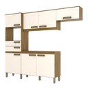Ver imagem 1 de Cozinha Compacta Star 7 Portas e 2 Gavetas Nature/Off White - Móveis Briz