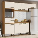 Ver imagem 2 de Cozinha Compacta Star 7 Portas e 2 Gavetas Nature/Off White - Móveis Briz