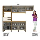 Ver imagem 4 de Cozinha Compacta Star 7 Portas e 2 Gavetas Nature/Off White - Móveis Briz