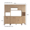 Ver imagem 3 de Cozinha Torino 5 - 223x222x51,5 Marrom/Mel