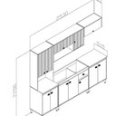 Ver imagem 3 de Cozinha Torino 6 - 253 x 220 x 51,5 Marrom/Mel/Off White